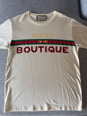 Gucci Oversized Cotton Jersey & Silk T-Shirt with Houndstooth Design | Small